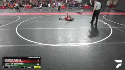 69 lbs Champ. Round 2 - Vincent Rubens, Askren Wrestling Academy vs Clayton Schaffer, Winneconne Youth