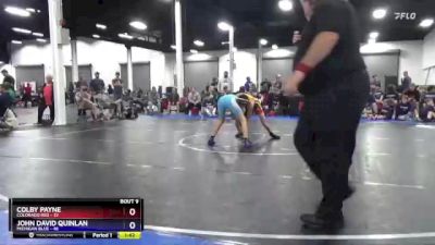 102 lbs 2nd Wrestleback (8 Team) - Colby Payne, Colorado Red vs John David Quinlan, Michigan Blue