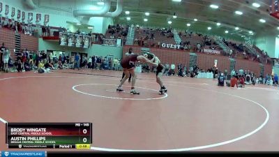 145 lbs Cons. Round 3 - Austin Phillips, Dekalb Central Middle School vs Brody Wingate, East Central Middle School