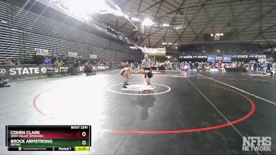 2A 132 lbs Cons. Round 2 - Brock Armstrong, Orting vs Cohen Clark, West Valley (Spokane)