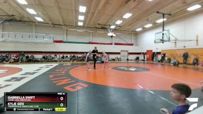 103-112 lbs Round 1 - Gabriella Swift, Camel Kids Wrestling vs Kylie Geis, Thermopolis Wrestling Club