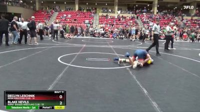 110 lbs Round 4 (6 Team) - Blake Nevils, Honey Badger Wrestling Club vs Declyn Leschnik, Ridge Wrestling Club