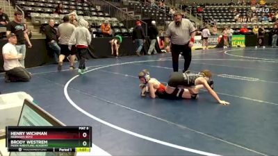 85 lbs Quarterfinal - Brody Westrem, Moen Wrestling Academy vs Henry Wichman, Nebraska Boyz