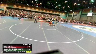 190 lbs Cons. Round 1 - Bladimir Mendez-Chavez, Grants Pass High School vs Abel Lopez, Golden Valley (Merced)