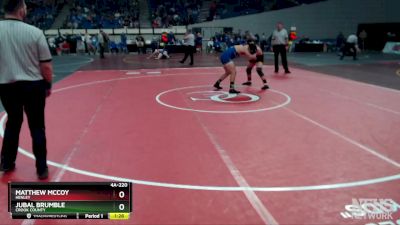 4A-220 lbs Semifinal - Jubal Brumble, Crook County vs Matthew McCoy, Henley