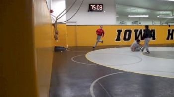 Penn State and Iowa working out one hour before weigh ins