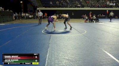 197 lbs 7th Place Match - Daniel Benoit, University Of The Ozarks vs Jacob Badger, Augustana (IL)