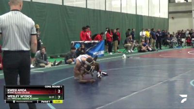 133 lbs Cons. Round 1 - Wesley Wydick, U.S. Merchant Marine Academy vs Kwesi Amoa, Rhode Island College