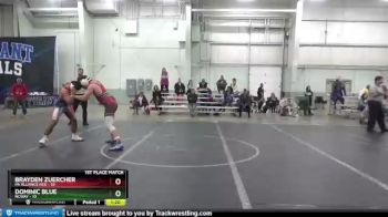 160 lbs Finals (2 Team) - Brayden Zuercher, PA Alliance Red vs Dominic Blue, NCWAY