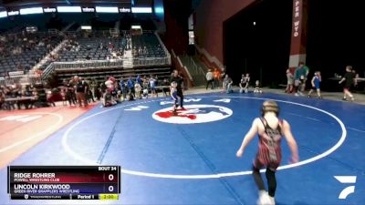 49 lbs Champ. Round 2 - Ridge Rohrer, Powell Wrestling Club vs Lincoln Kirkwood, Green River Grapplers Wrestling