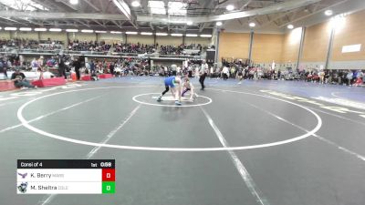 106 lbs Consi Of 4 - Kylan Berry, Marshwood vs Mason Sheltra, Colchester