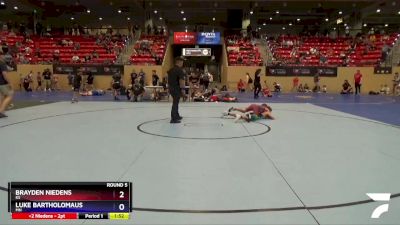 Exhibition 84-93 lbs Round 5 - Brayden Niedens, KS vs Luke Bartholomaus, MN