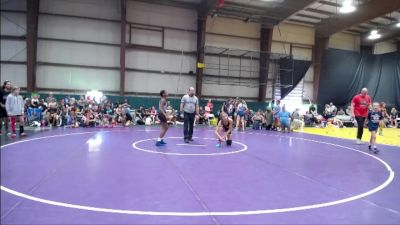 95 lbs Quarterfinal - Morgan Johnson, Team Nazar vs La`Raya Veazy, The Fort Hammers Wrestling