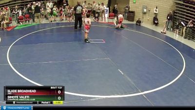 54 lbs Quarterfinal - Simote Valeti, Champions Wrestling Club vs Slade Broadhead, JWC