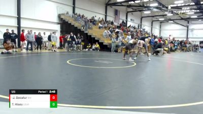 125 lbs Champ. Round 2 - Jacob Decatur, Baldwin Wallace vs Trevor Hisey, Lourdes University