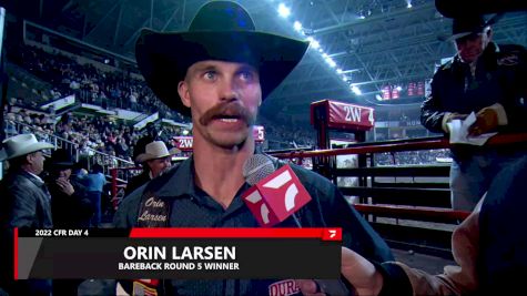 2022 Canadian Finals Rodeo: Interview With Orin Larsen - Bareback - Round 5