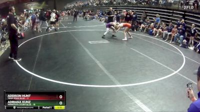 101 lbs Quarterfinals (8 Team) - Addison Hunt, Team Texas Blue vs Adriana Kunz, Minnesota Storm Blue