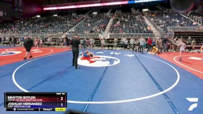 92 lbs Semifinal - Brayton Boylen, Top Of The Rock Wrestling Club vs Joshuah Hernandez, Cody Wrestling Club