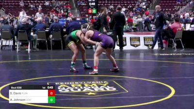 124 lbs Consi Of 8 #1 - Saphia Davis, Plum-G vs Aaliyah Johnson, Central Dauphin-G