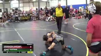 60 lbs Round 5 (6 Team) - Kenny Hartman, ARES vs Johnnatan Martinez, No Escape Wrestling Academy
