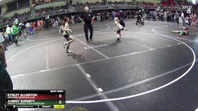 89 lbs Quarterfinal - Kynley Allington, Southern Wrestling Club vs Aubrey Burnett, Ansley-Litchfield Youth Wrestling