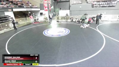 67 lbs Quarterfinal - Isaiah Cruz, Total Kaos Wrestling Club vs Dominic Galvan, Elk Grove Wrestling Academy