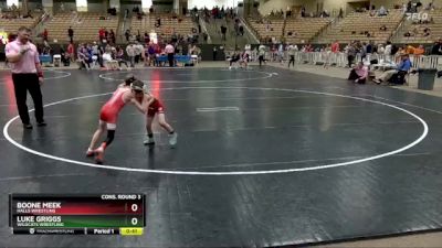 55 lbs Cons. Round 3 - Luke Griggs, Wildcats Wrestling vs Boone Meek, Halls Wrestling