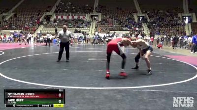 152 lbs 1st Place Match - NY`DARIUN JONES, Alabama School For The Blind vs Jake Huff, St James