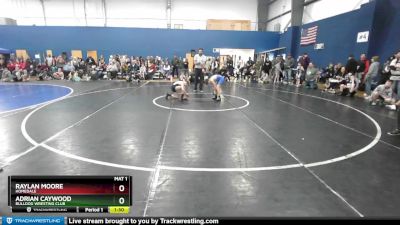 80 lbs Quarterfinal - Raylan Moore, Homedale vs Adrian Caywood, Bulldog Wresting Club