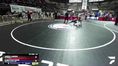 86 lbs Quarterfinal - Jared Larsen, California vs Khristian Dove, Central Valley RTC