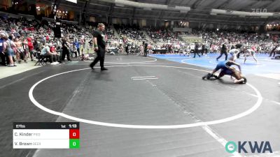 67 lbs Round Of 16 - Calin Kinder, Piedmont vs Valdis Brown, Deer Creek Wrestling Club