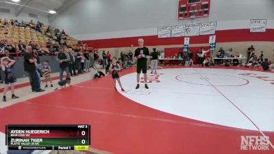 52-57 lbs Round 5 - Ayden Huegerich, Bear Cave WC vs Zurinah Tiger, Platte Valley Jr WC