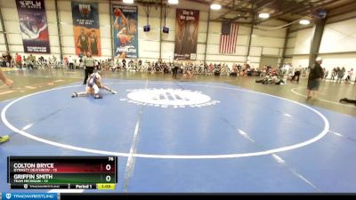 76 lbs Rd# 6- 9:00am Saturday Final Pool - Colton Bryce, Dynasty Deathrow vs Griffin Smith, Team Michigan