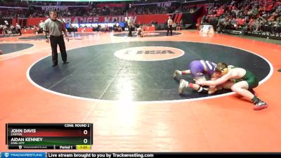 1A 120 lbs Cons. Round 2 - Aidan Kenney, Coal City vs John Davis, Canton