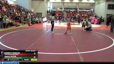 50 lbs Champ. Round 1 - Owen Hilyer, Fort Payne Youth Wrestling vs Everett Rybacki, Tiger Youth Wrestling