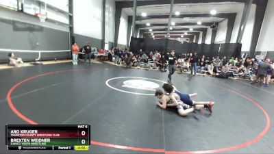 130 lbs Round 2 - Aro Kruger, Thurston County Wrestling Club vs Brexten Weidner, Ilwaco Youth Wrestling