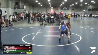 43 lbs Cons. Round 2 - Mason Baker, West Michigan Defenders vs Wyatt Sindone, Dundee WC