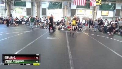 100 lbs Round 1 (4 Team) - Cael Killo, Terps Xpress vs Vander Rackowski, Elite Athletic Club