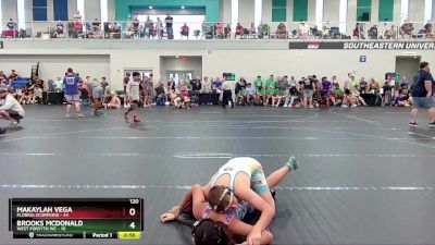 120 lbs Quarterfinals (8 Team) - Brooks McDonald, West Forsyth WC vs Makaylah Vega, Florida Scorpions