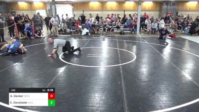 140 lbs Round Of 16 - Aj Decker, Deposit vs Eli Doxstader, Holland Patent