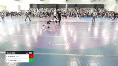 48-B lbs Round Of 32 - Luca Simeone, Wantagh vs Francis Schemeley, Pride WC