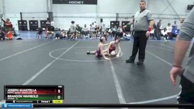 110 lbs Round 2 (4 Team) - Joseph Guastella, North Jersey Wrestling vs Brandon Wambold, Attack