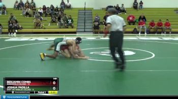 149 lbs Finals (2 Team) - Benjamin Combs, Bakersfield College vs Joshua Padilla, East Los Angeles College