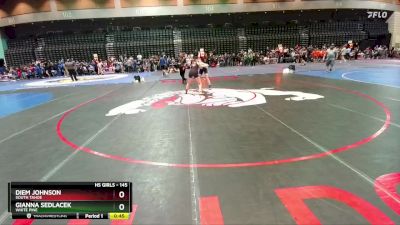 145 lbs Cons. Round 4 - Diem Johnson, South Tahoe vs Gianna Sedlacek, White Pine