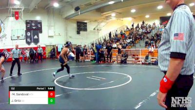 132 lbs Semifinal - Mario Sandoval, Northview vs Jeremy Ortiz, San Dimas