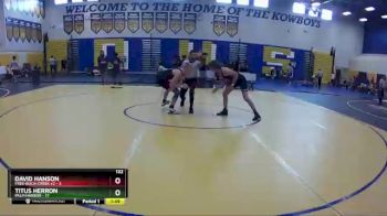 132 lbs Round 1 (8 Team) - Titus Herron, Palm Harbor vs David Hanson, Free-Buch-Creek #2