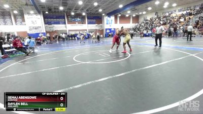 215 lbs Champ. Round 2 - Daylen Bell, Adelanto vs Semaj Abengowe, Barstow