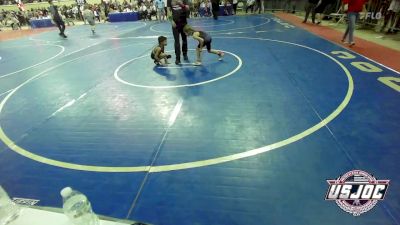 58 lbs Round Of 16 - Eli Metcalf, Choctaw Ironman Youth Wrestling vs Dayton Rice, Piedmont