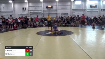 110 lbs Round 2 - Drew Barnes, Backyard Brawlers vs Micah Mayle, WV Wild 2