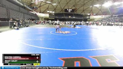 63 lbs Cons. Semi - Rezzy Daley, NWWC vs Kolton Carroll, White River Hornets Wrestling Club